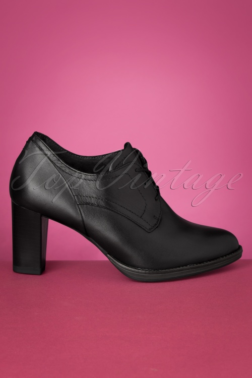 Tamaris - 50s Beth Leather Shoe Booties in Black 3