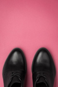 Tamaris - Beth Leather Shoe Booties Années 50 en Noir 2