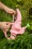 Gnome Shaped Watering Can in Candy Pink