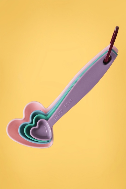 Rice - Melamine Heart Shaped Measuring Spoons