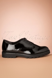 Tamaris - Nancy Patent Shoes Années 60 en Noir 3