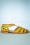 60s Carina Leather Sandals in Mustard