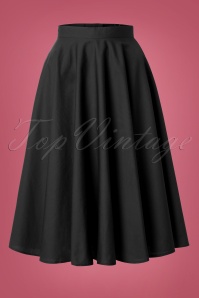 50s Paula Swing Skirt in Black