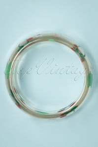 Splendette - TopVintage Exclusive ~ 50s Cherries Wide Clear Bangle  2