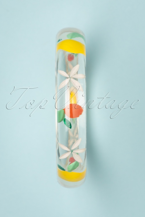 Splendette - TopVintage Exclusive ~ 50s Cherries Midi Clear Bangle 