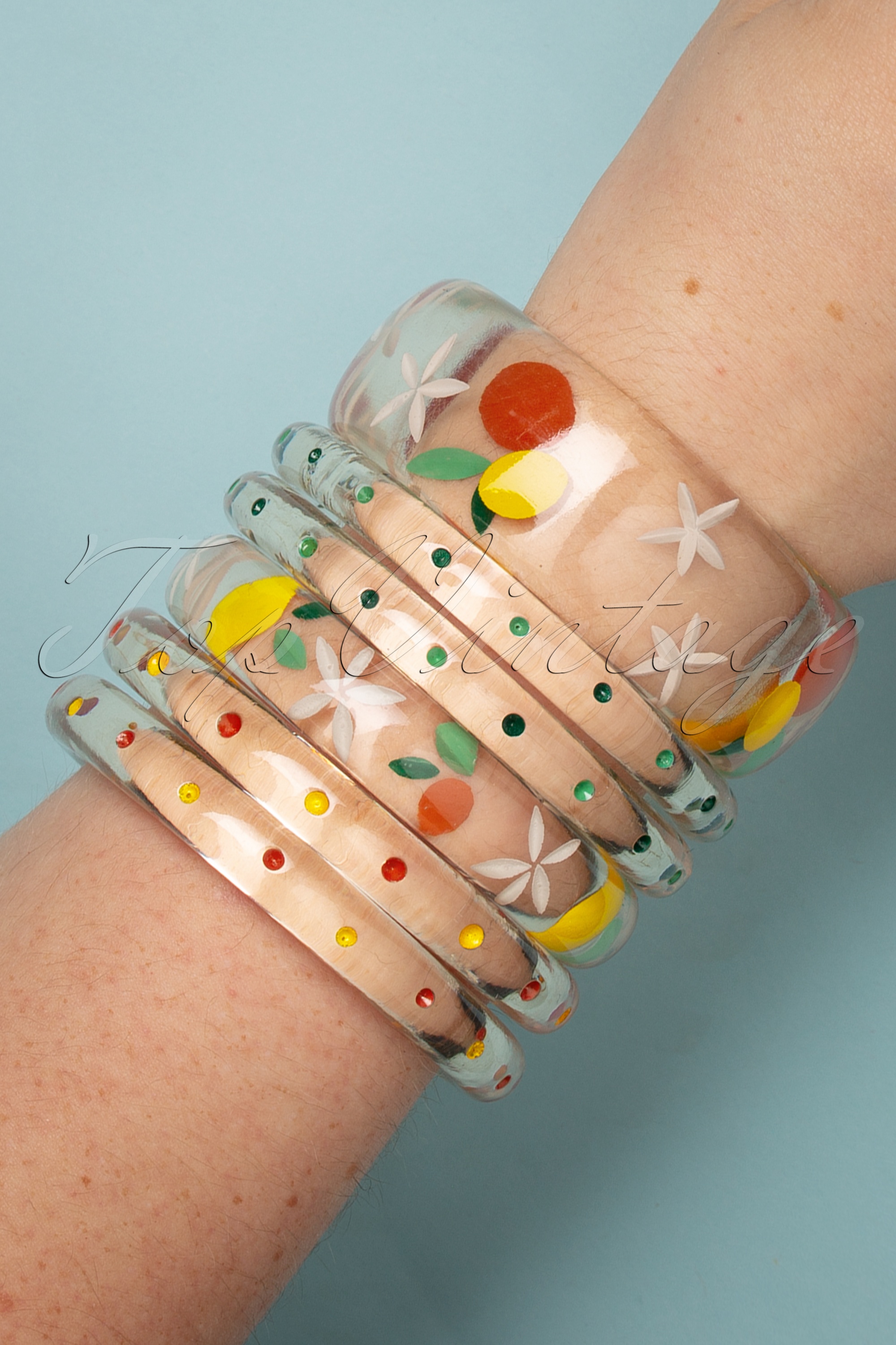 Splendette - Topvintage Exclusive ~ Citrus Midi Clear Bangle 3