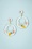 TopVintage Exclusive ~ 50s Pineapple Clear Drop Hoop Earrings