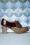 Nemonic - Nice Crochet Leder Schuh Stiefeletten in Bronze und Burgund 5