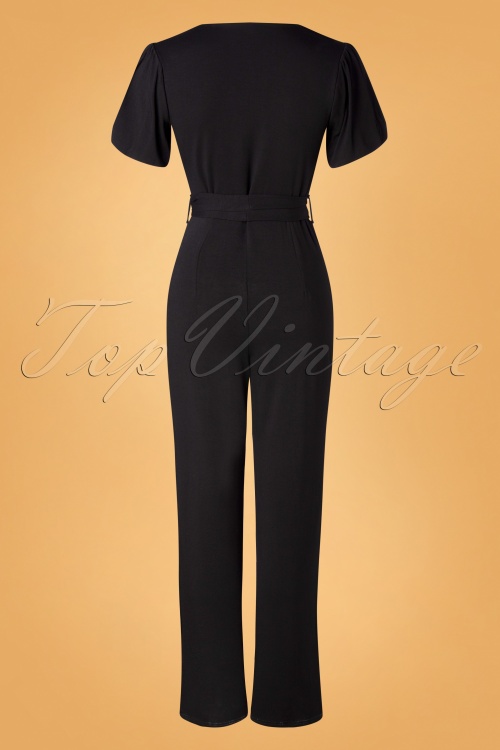Topvintage Boutique Collection - Sarah jumpsuit in zwart 2