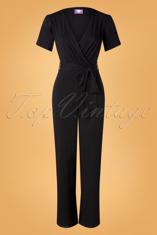 Topvintage Boutique Collection - Sarah jumpsuit in zwart