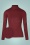 70s Rollneck Uni Tencel Rib Top in Truffle Red