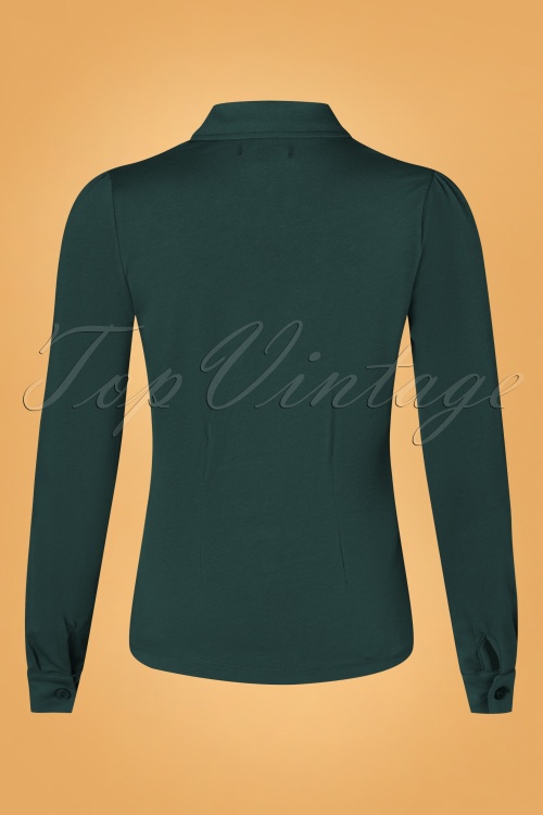King Louie - 60s Patty Light Blouse in Pine Green 3