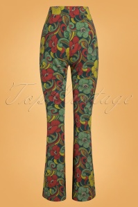 King Louie - 70s Flared Uptown Pants in Pine Green 3