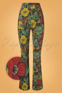 King Louie - 70s Flared Uptown Pants in Pine Green