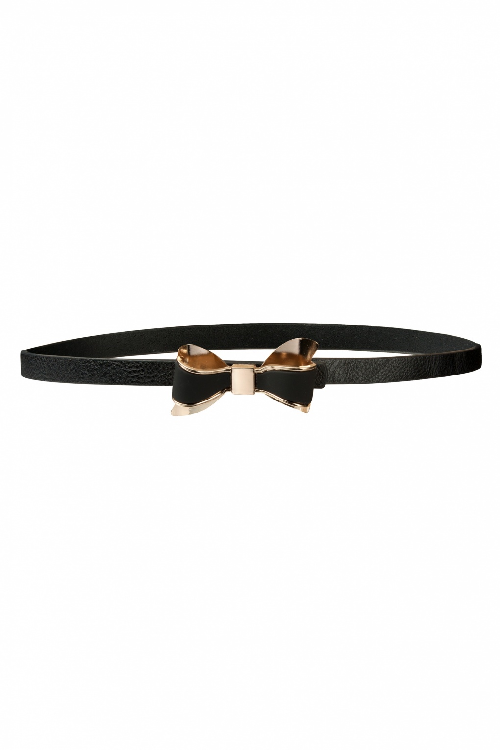 Metallic gold Bow Belt Black