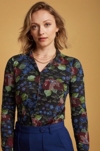 King Louie - 70s Patty Rubell Blouse in Black 2