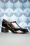 60s Ingrid Patent Leather T-Strap Pumps in Black