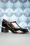 Nemonic - Ingrid Patent Leather T-Strap Pumps Années 60 en Noir 3