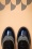 Nemonic - 60s Midy Leather Oxford Boots in Black and Blue 2