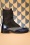 Nemonic - 60s Midy Leather Oxford Boots in Black and Blue 3