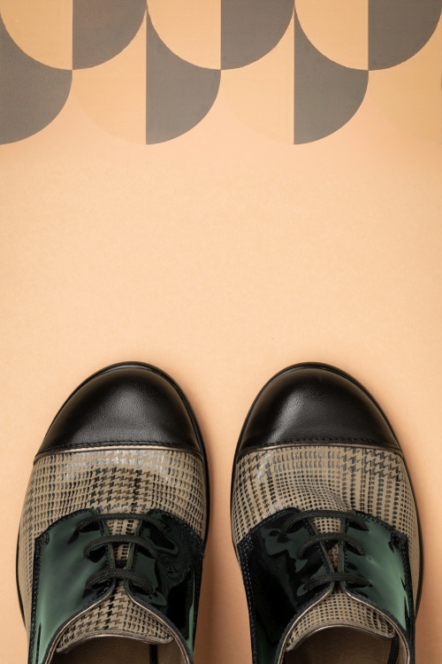 Nemonic - Agnes Sauvage Leather Shoe Booties Années 60 en Vert 2