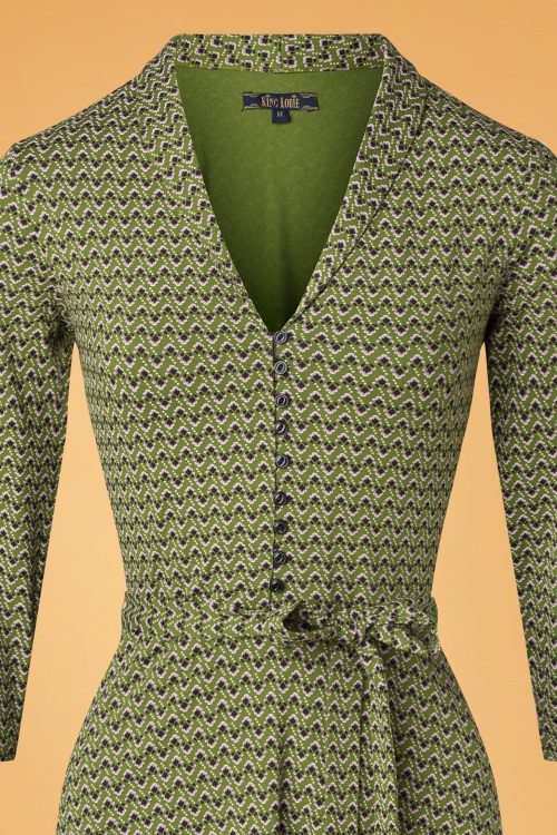 King Louie 42323 Emmy Dress Maple Posey Green 220610 602V