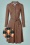 Sheeva Rizzoli Dress Années 60 en Orange Tweed