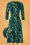 70er Lee Sorini Kleid in Tannengrün
