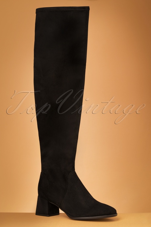 Tamaris - Debra Overknee Boots Années 60 en Noir