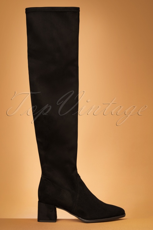 Tamaris - Debra overknee laarzen in zwart 3