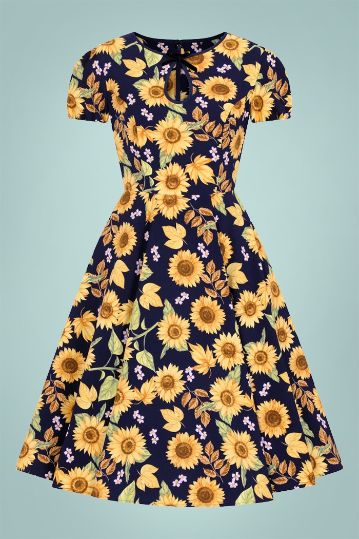 Navy sunflower dress best sale