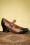 40s Faye Mary Jane Pumps in Black and Brandy