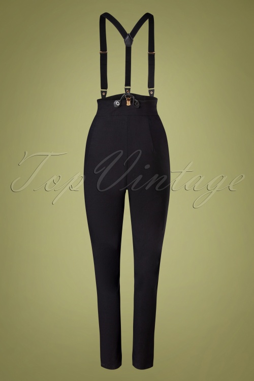 Rockin' Bettie - 50s Whittier Trousers in Black 3