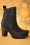70er Brit Leather Ankle Booties in Schwarz