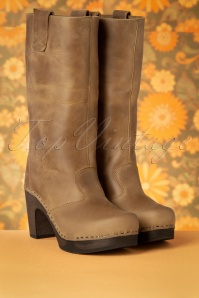 Clumpy's - Clumpy's Roos Leather Boots Années 70 en Brun 3