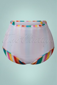 Unique Vintage - Redondo Rainbow Pride High Waist Bikini Bottoms Années 50 en Multi 6