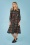 Laila Getty Midi Dress Années 70 en Vert Pin