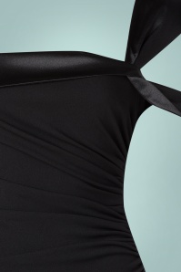Vintage Chic for Topvintage - Sheila One Shoulder maxi-jurk in zwart 6