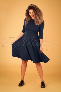 Vintage Chic for Topvintage - 50s Harper Swing Dress in Navy
