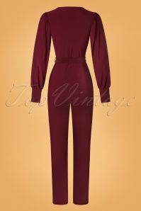 Vintage Chic for Topvintage - Paola Jumpsuit in Weinrot 3