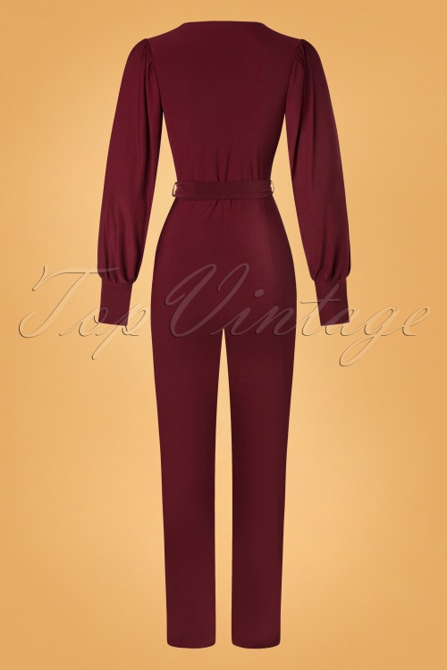 Vintage Chic for Topvintage - 50s Paola Jumpsuit in Wine Red 3