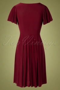 Vintage Chic for Topvintage - Romana Swing Dress Années 50 en Bordeaux 3