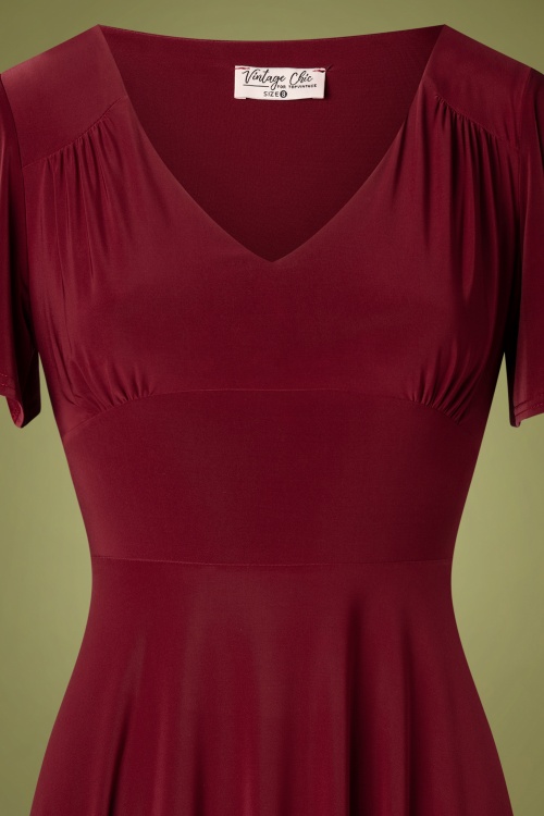 Vintage Chic for Topvintage - 50s Romana Swing Dress in Wine 4