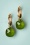 50s Eleanor Earrings in Green and Gold