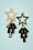 50s Starlight Earrings in Black and Gold