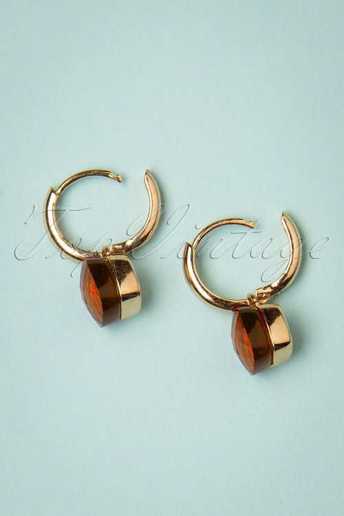 Day&Eve by Go Dutch Label - 50s Eleanor Earrings in Tangerine and Gold 3