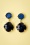 Glamfemme Vernice Diamond Earrings Années 50 en Bleu