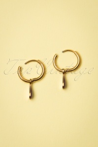 Day&Eve by Go Dutch Label - Dina Ohrringe in Gold und Lila 3