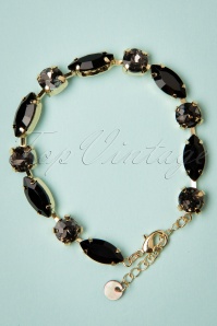 Day&Eve by Go Dutch Label - 50s Beatrice Gold Diamond Bracelet in Black and Grey