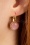 60s Goldplated Dot Earrings in Dusty Pink